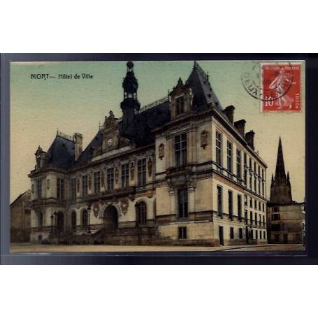 79 - Niort - Hôtel de Ville - Voyagé - Dos divisé