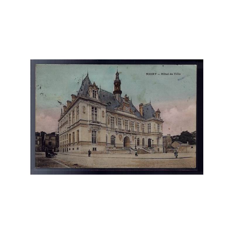 79 - Niort - Hôtel de Ville - Voyagé - Dos divisé