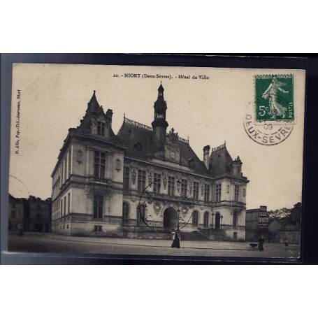 79 - Niort - Hôtel de Ville - Voyagé - Dos divisé