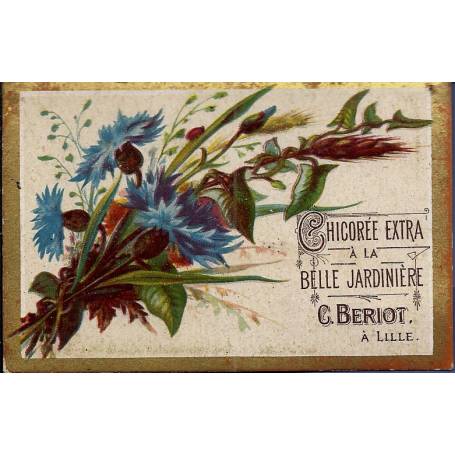 Chromo - Chicorée Extra La Belle Jardinière - Fleurs I - Beriot - Lill