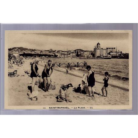 83 - Saint-Raphaël - la plage - Non voyagé - Dos divisé