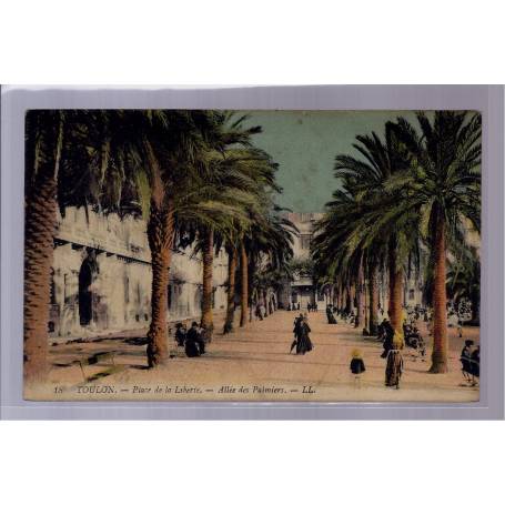 83 - Toulon - Place de la liberté - Allée des palmiers - Voyagé - Dos divis