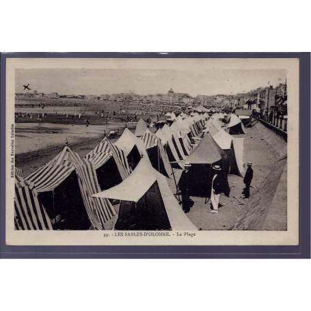 85 - Les Sables-d 'Olonne - la plage - Voyagé - Dos divisé