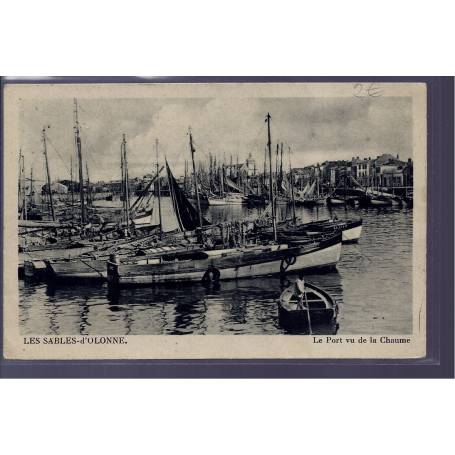 85 - Les Sables-d 'Olonne - le Port vu de la Chaume - Voyagé - Dos divisé