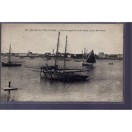 85 - Croix-de-Vie - Vue du quartier de la gare prise des dunes - Voyagé - D