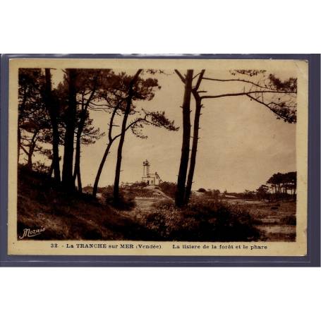 85 - La Tranche-sur-mer - la lisière de la forêt et le phare - Voyagé - Dos