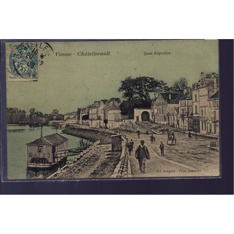 86 - Chatellerault - Quai Napoléon - Voyagé - Dos divisé