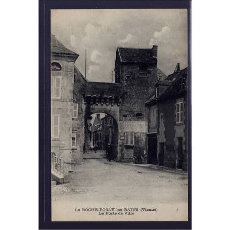 86 - La roche-Posay-les-Bains - La porte de Ville - Voyagé - Dos divisé