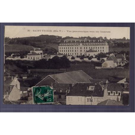 87 - Saint-Yrieix - vue panoramique vers les casernes - Voyagé - Dos divisé