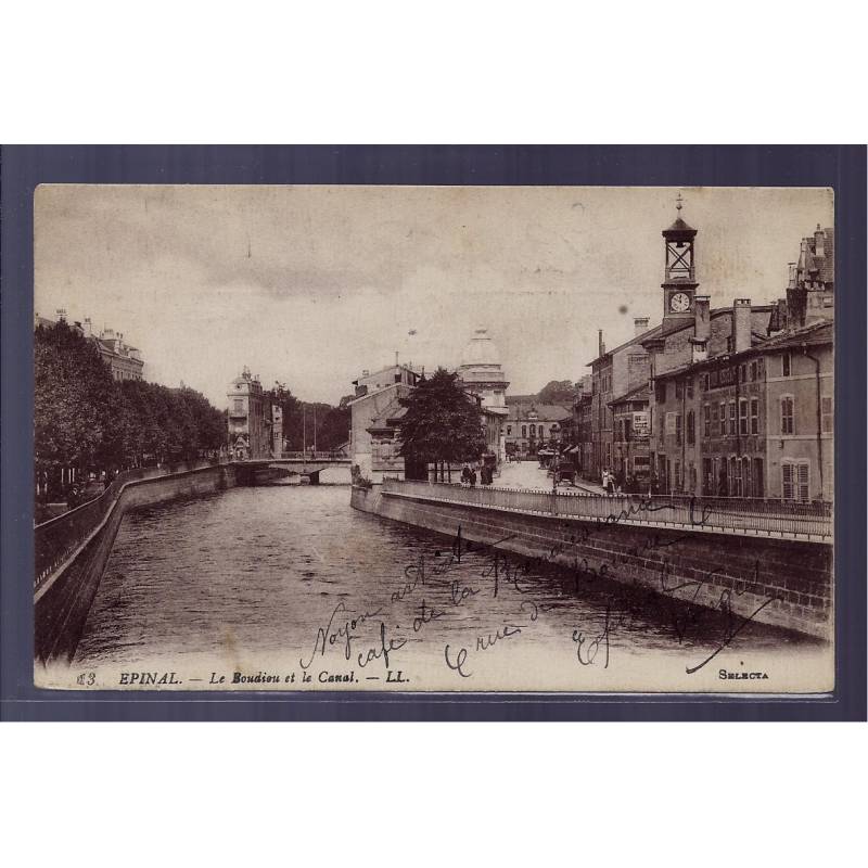 88 - Epinal - le Boudiou et le Canal - Voyagé - Dos divisé