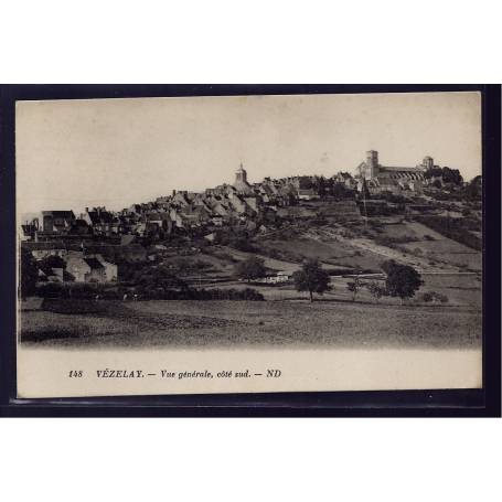 89 - Vézelay - vue générale côté Sud - Non voyagé - Dos divisé