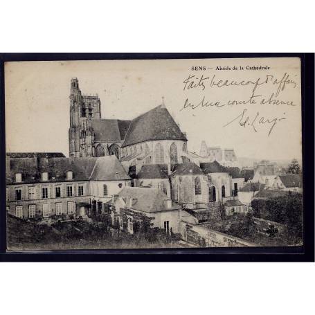 89 - Sens - Abside de la Cathédrale - Voyagé - Dos non divisé