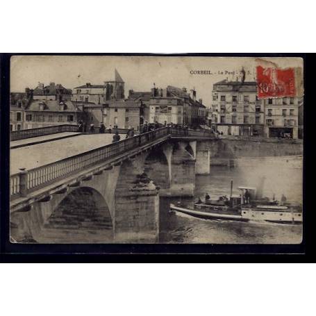 91 - Corbeil - Le Pont - Voyagé - Dos divisé