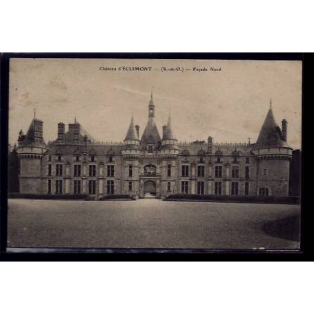 91 - Eclimont - le château façade Nord - Voyagé - Dos divisé