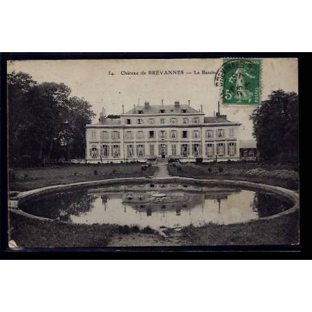 91 - Brévannes - le château - le Bassin - Voyagé - Dos divisé