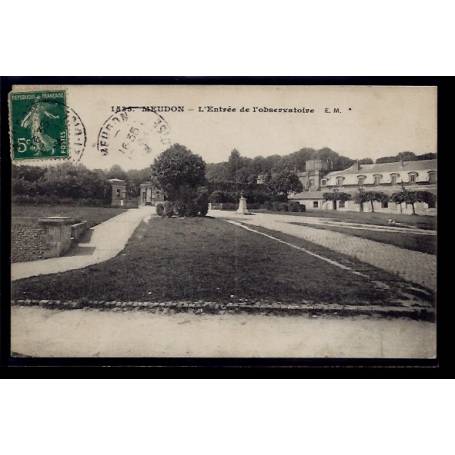 92 - Meudon - l' entrée de l' observatoire - Voyagé - Dos divisé