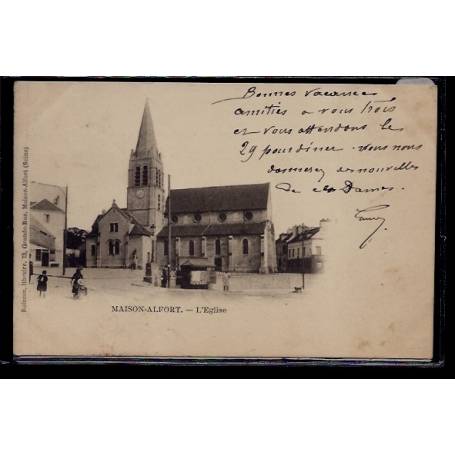 94 - Maison-Alfort - L' église - Voyagé - Dos non divisé