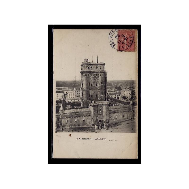 94 - Vincennes - le Donjon - Voyagé - Dos divisé