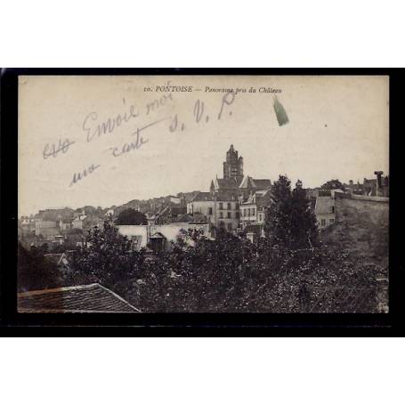 95 - Pontoise - panorama pris du château - Voyagé - Dos divisé