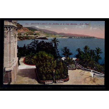 Monaco - Monté-Carlo - les  jardins et le Cap Martin - Non voyagé - Dos div