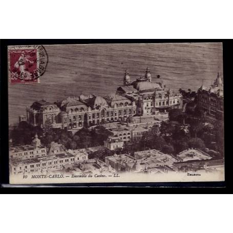 Monaco - Monté-Carlo - Ensemble du casino - Voyagé - Dos divisé