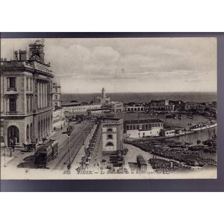 Algérie - Alger - LE boulevard de la république - Tramway