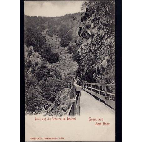 Allemagne - Gruss aus dem Harz - Blick auf dis Schurre in Bodetal