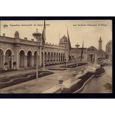 Belgique - Exposition Universelle de Gand 1913 - Les sections française et belge